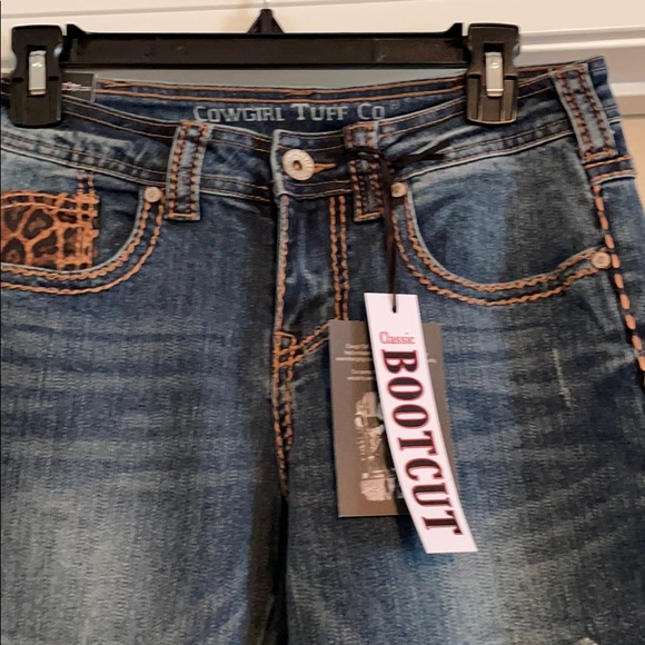 Cowgirl Tuff cheetah & Aztec print jeans. NWT - Picture 3 of 9